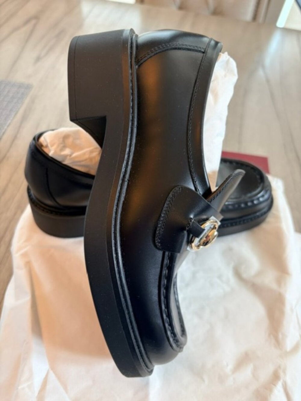 NIB Gucci Horsebit Leather Loafers, Black 34.5 (4.5) - Picture 9 of 13